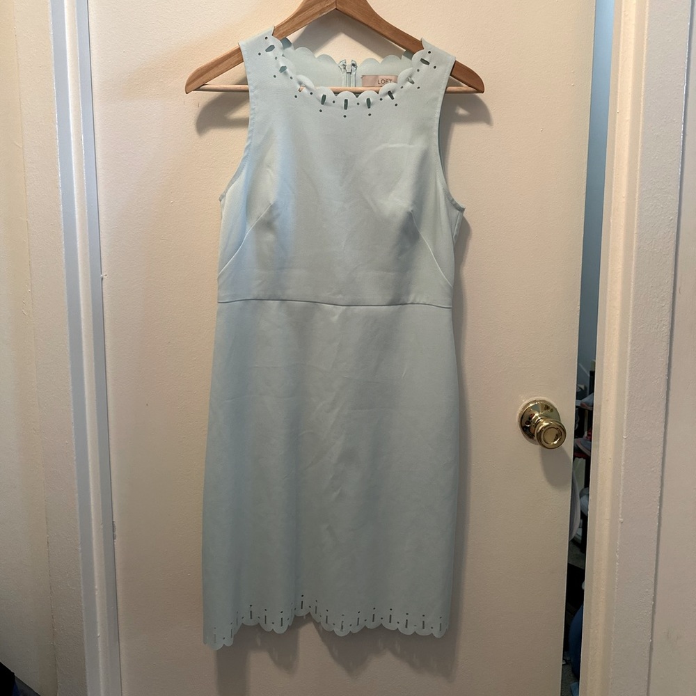 LOFT dress with scallop details